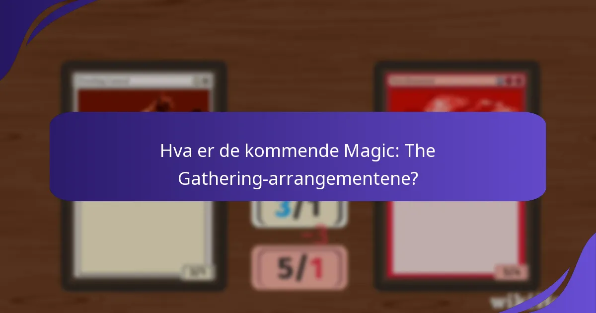 Hvilke formater er inkludert i Magic: The Gathering-arrangementene?